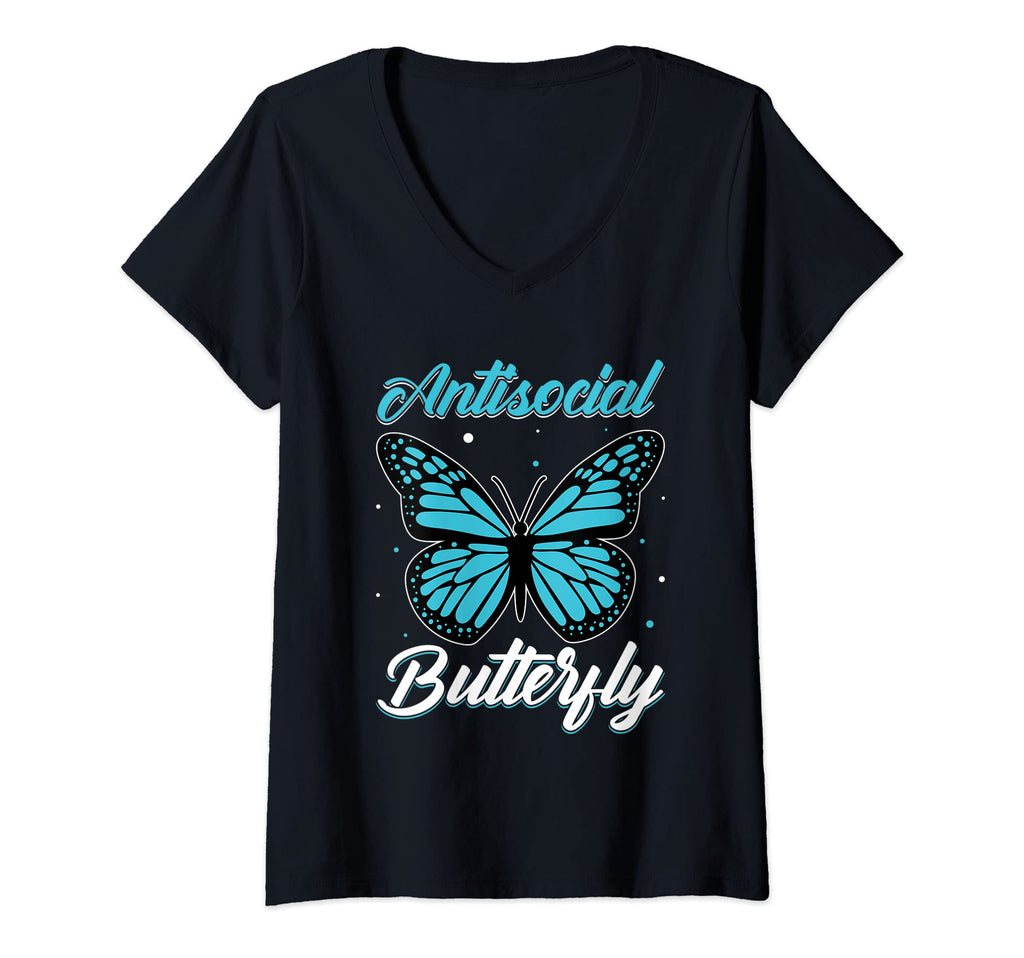 Womens Antisocial Butterfly Loner T-Shirt - Streetwear Style Men Women - T-Shirt, Sweatshirt, Hoodie