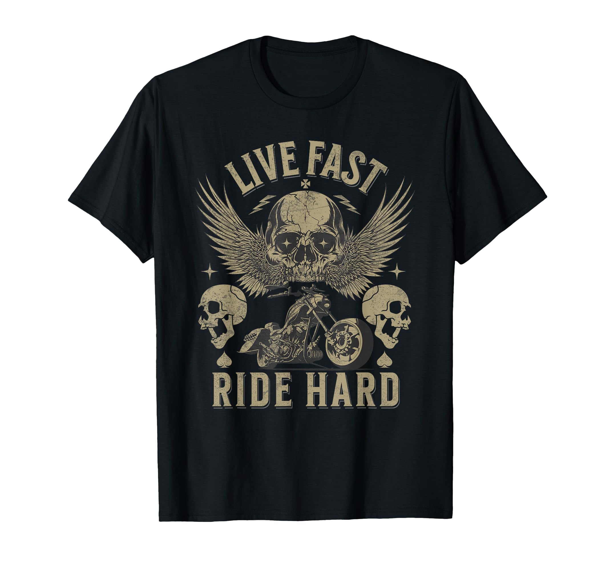 Live Fast Ride Hard Motorcycle Riding T-Shirt - Graphic Print Men Women - T-Shirt, Sweatshirt, Hoodie