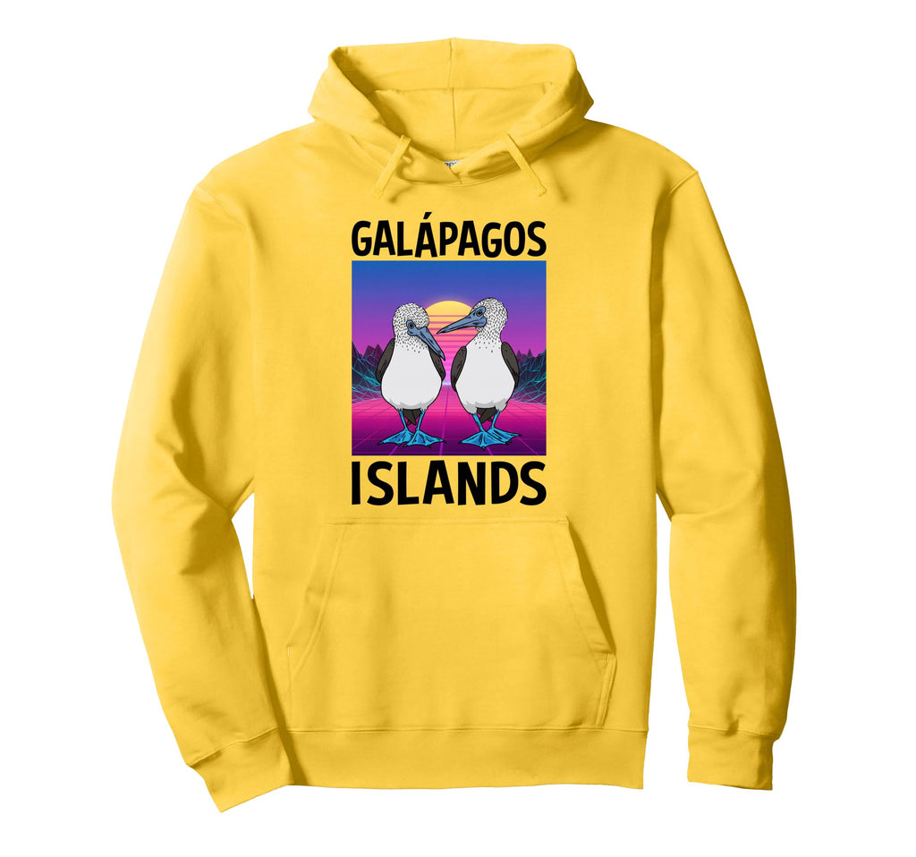 Vaporwave Seabirds Blue Footed Booby Hoodie - Minimalist Print for Adults - T-Shirt, Sweatshirt, Hoodie