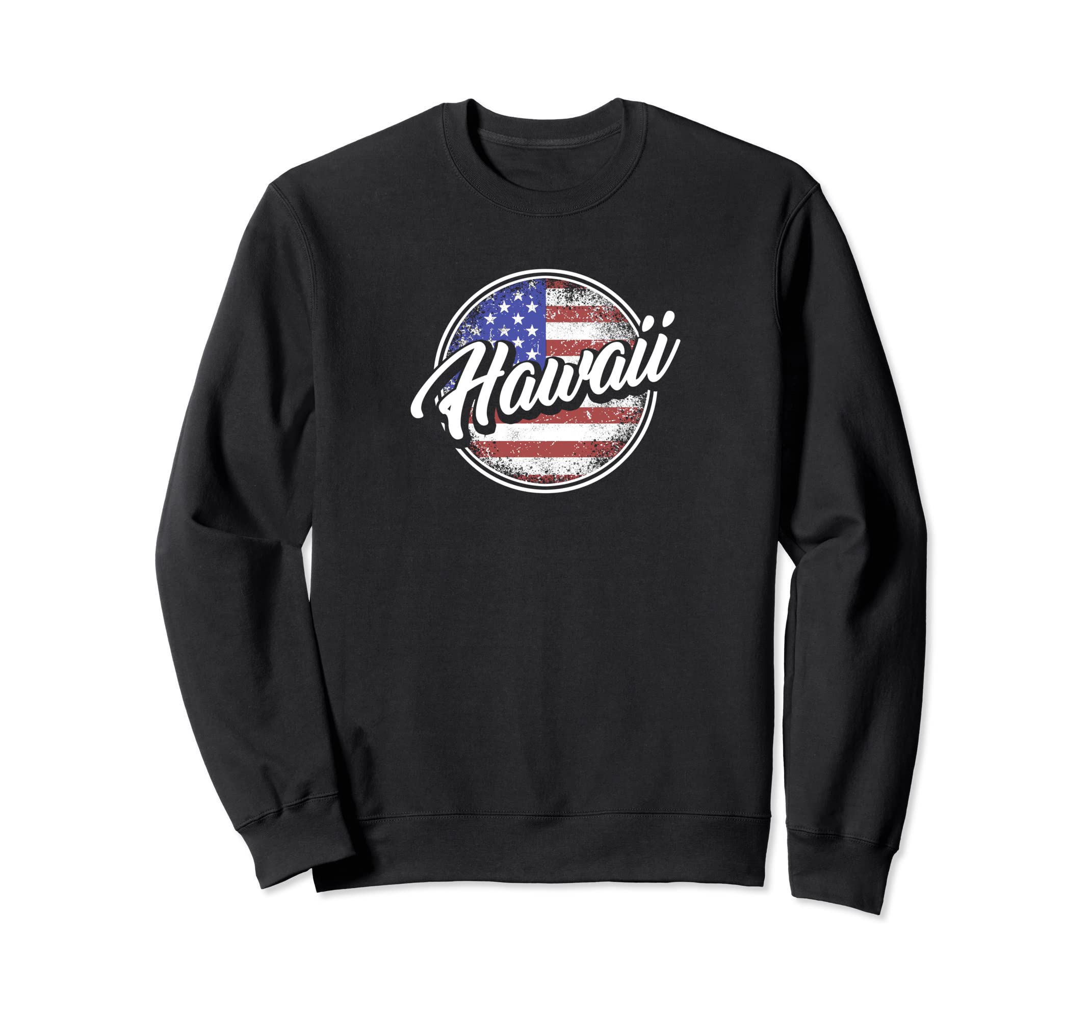 Hawaii United States Flag Distressed Sweatshirt - Fun Novelty Design Unisex - T-Shirt, Sweatshirt, Hoodie