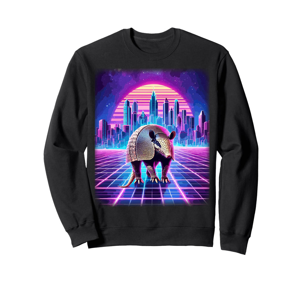 Synthwave Aesthetic Armadillo Sweatshirt - Minimalist Print for Adults - T-Shirt, Sweatshirt, Hoodie