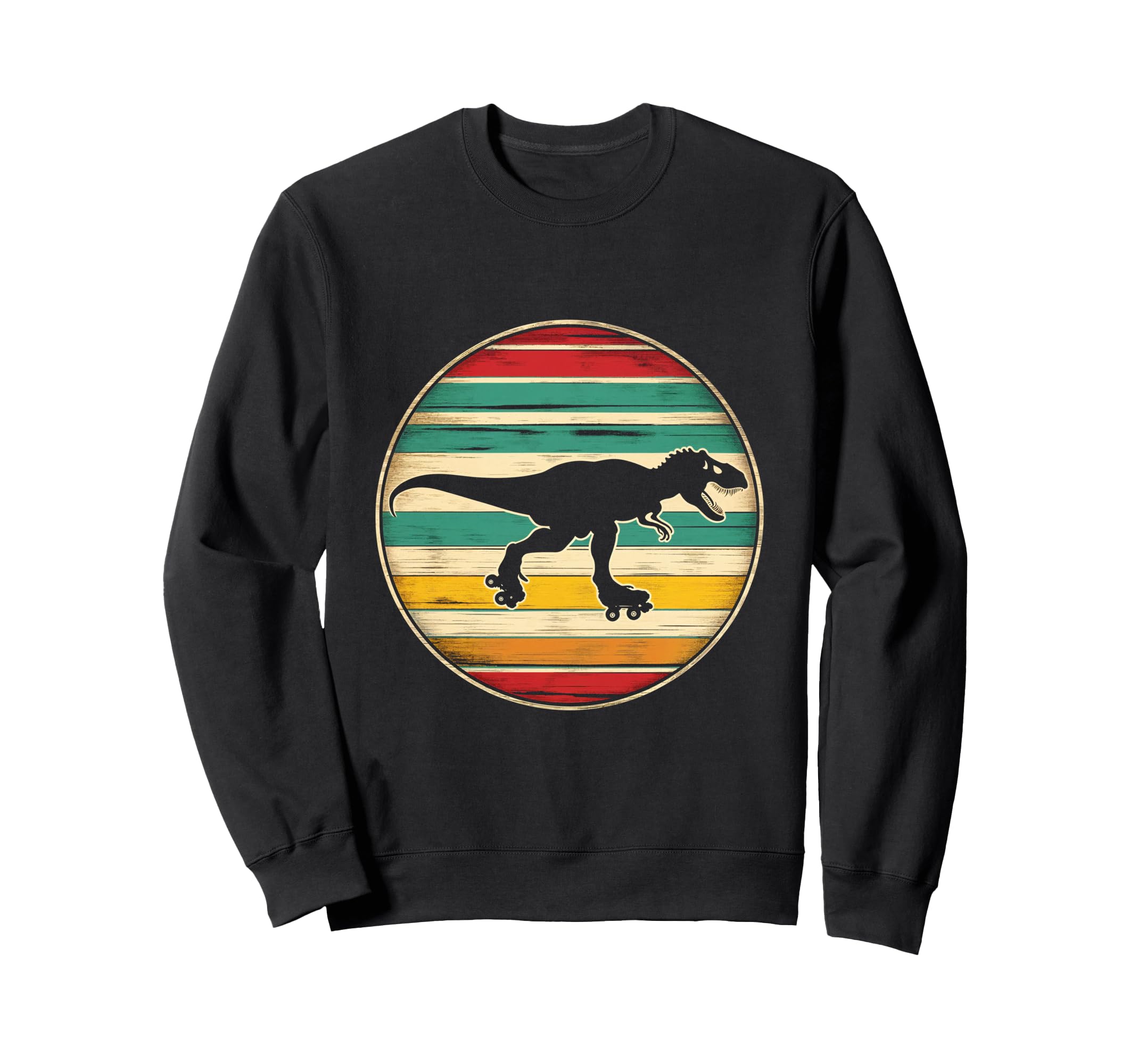 Roller Skating Dinosaur Sweatshirt - Novelty Apparel Men Women - T-Shirt, Sweatshirt, Hoodie