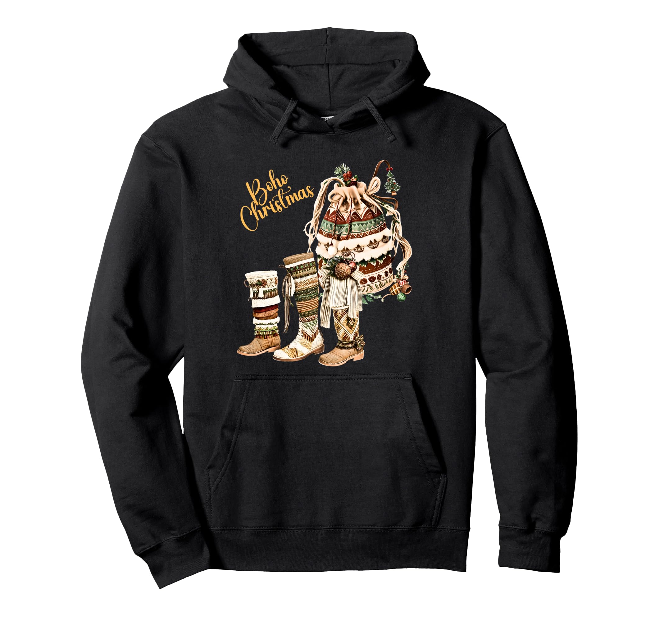 Boho Holiday Decor Hoodie - Trendy Graphic for Adults - T-Shirt, Sweatshirt, Hoodie