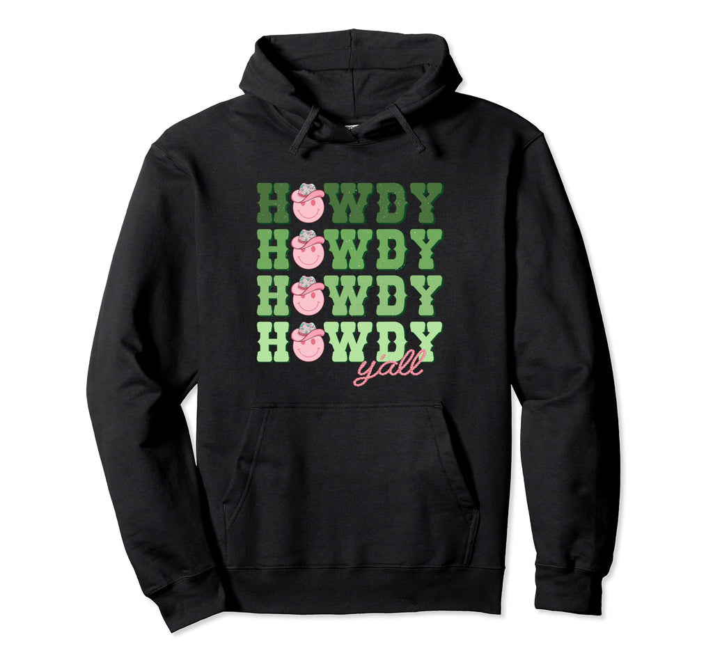 Howdy Western St Patrick Day Cowboy Hoodie - Casual Everyday Wear Unisex - T-Shirt, Sweatshirt, Hoodie