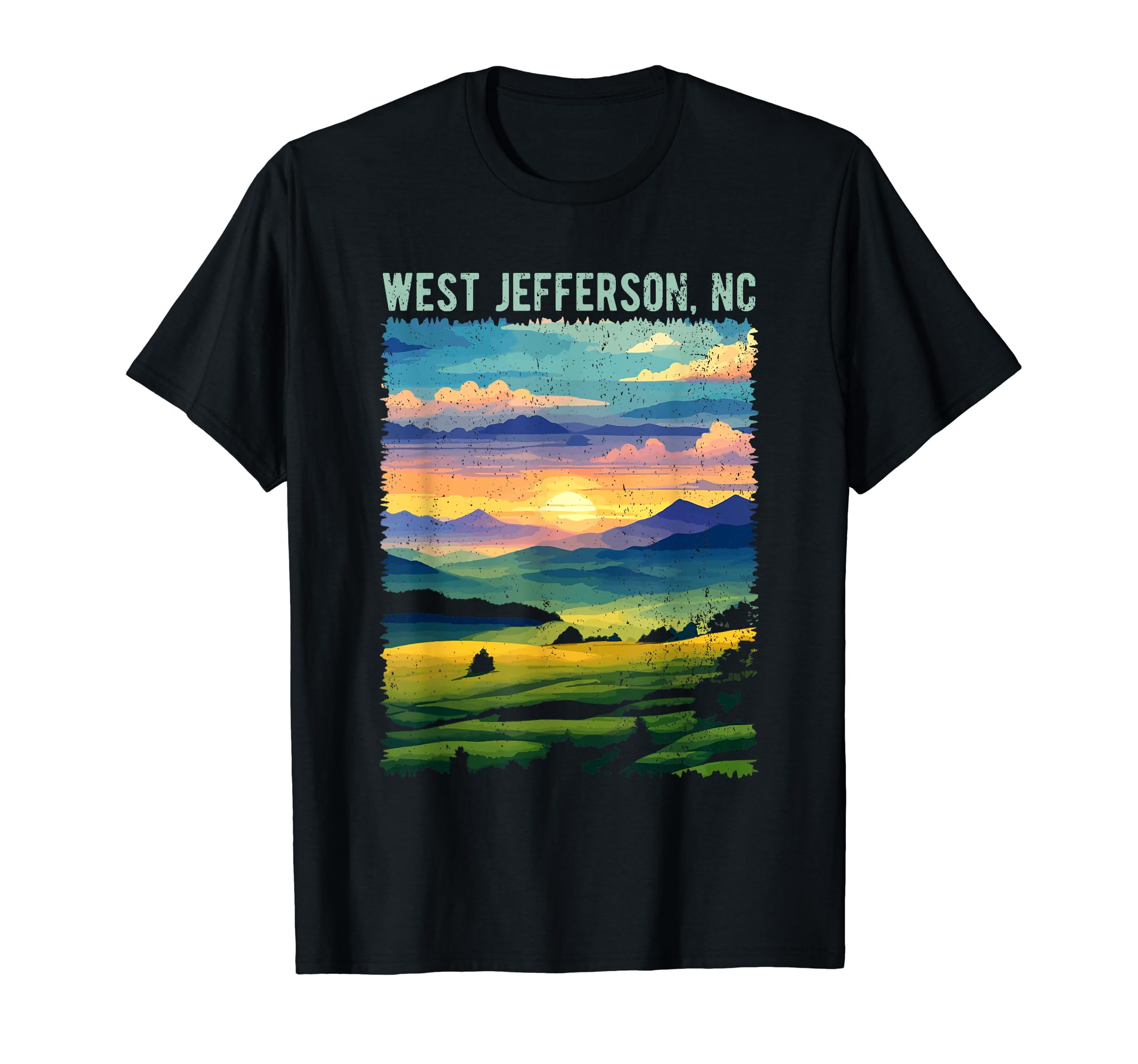 West Jefferson Nc Usa Mountain T-Shirt - Aesthetic Graphic Unisex - T-Shirt, Sweatshirt, Hoodie