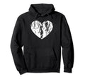 Red Love Heart Distressed Valentines Hoodie - Casual Everyday Wear Unisex - T-Shirt, Sweatshirt, Hoodie