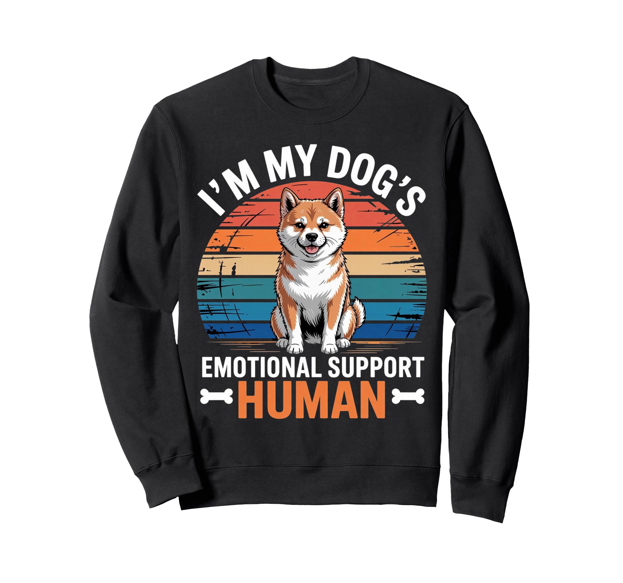 Im My Dogs Emotional Support Human Sweatshirt - Custom Art Print Unisex - T-Shirt, Sweatshirt, Hoodie