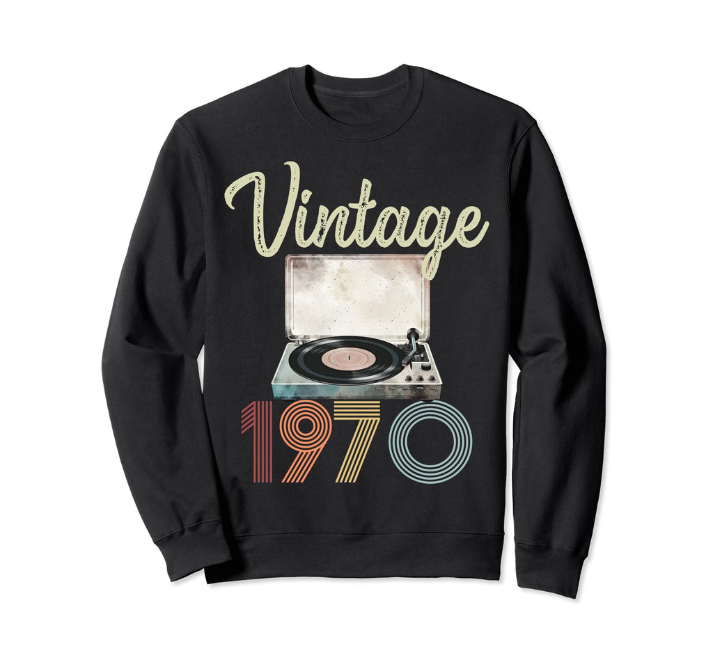 1970 Vinyl Record Player 54Th Sweatshirt - Minimalist Print for Adults - T-Shirt, Sweatshirt, Hoodie