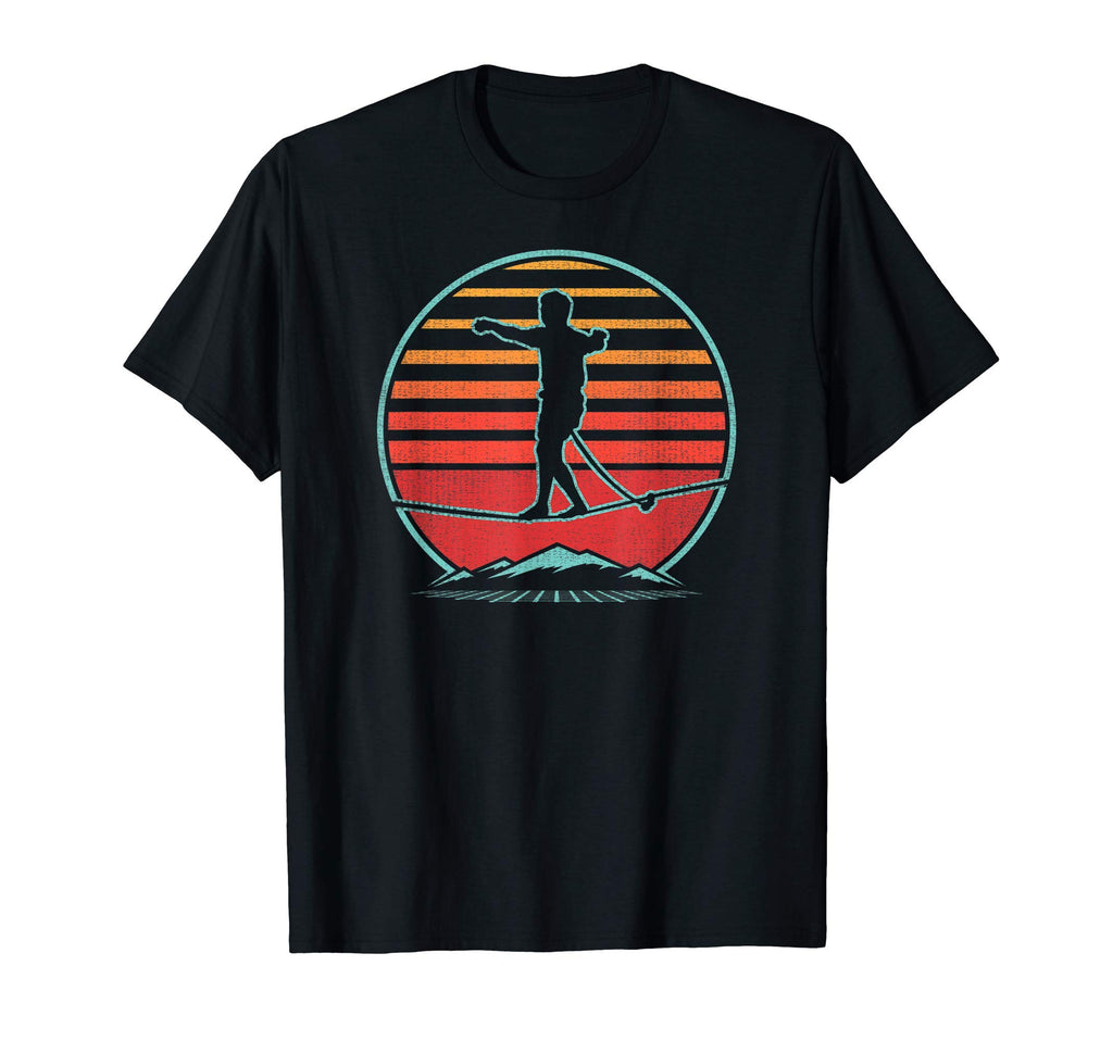 Slacklining 80S Slackliner Gift T-Shirt - Custom Art Print Unisex - T-Shirt, Sweatshirt, Hoodie