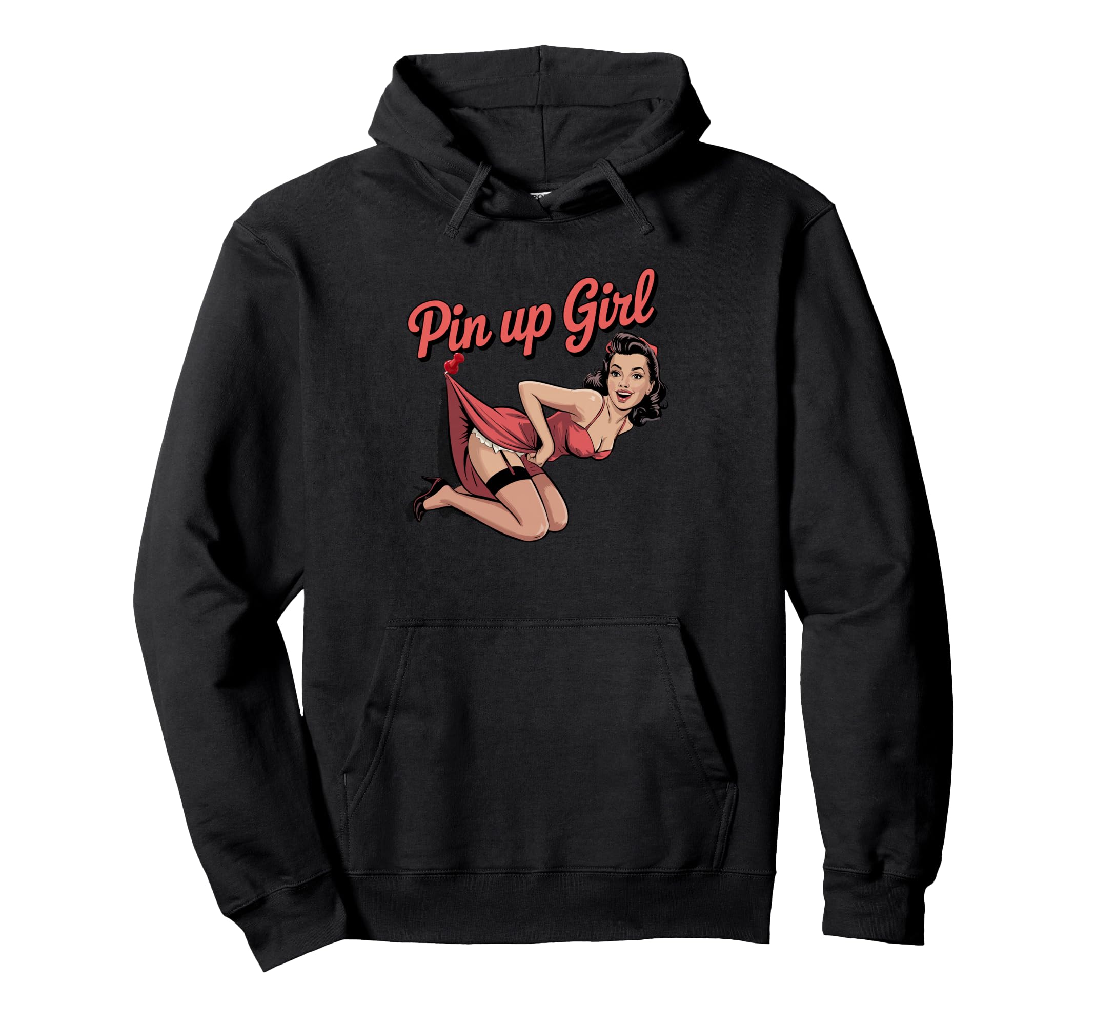 Pin Up Funny Rockabilly Art Hoodie - Streetwear Style Men Women - T-Shirt, Sweatshirt, Hoodie
