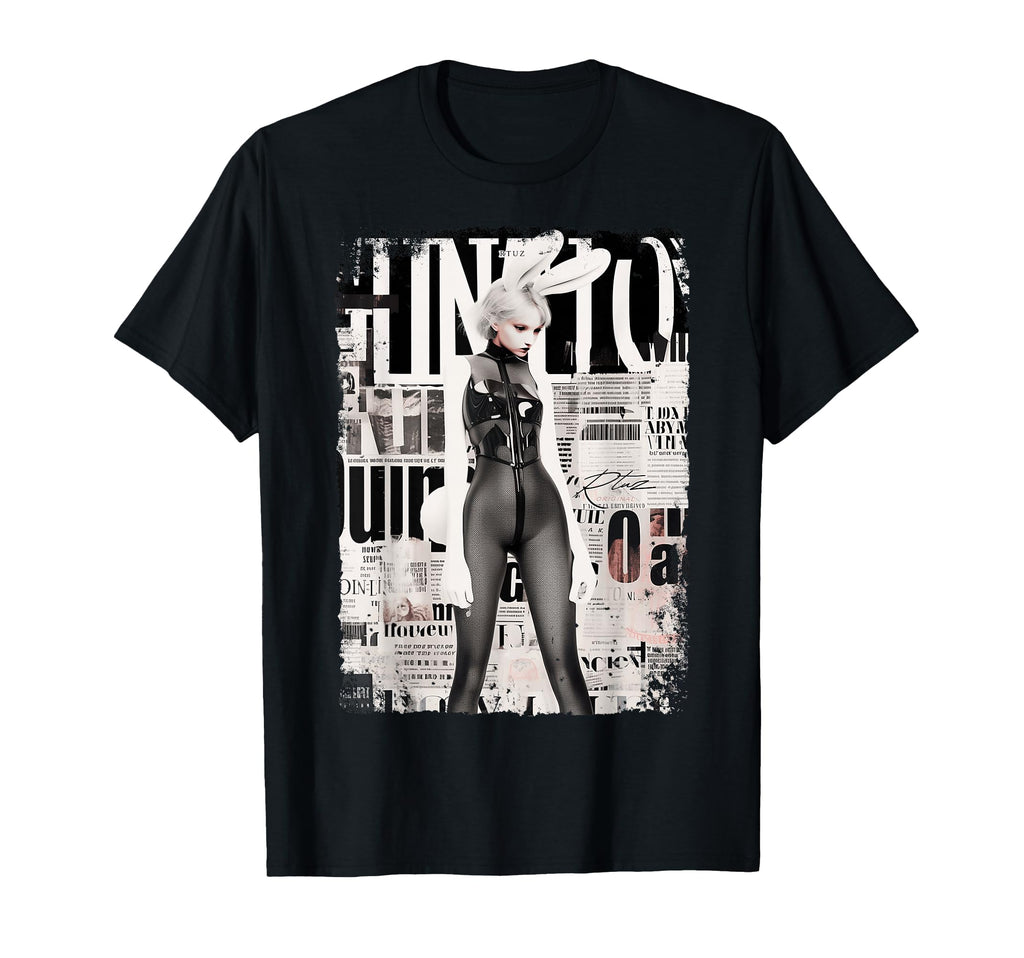 Magazine Cover Bunny Collage Sexy T-Shirt - Fun Novelty Design Men Women - T-Shirt, Sweatshirt, Hoodie