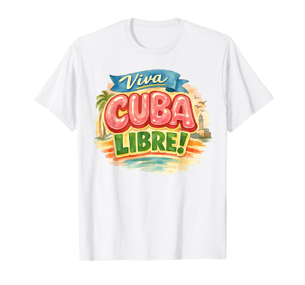 Viva Cuba Libre Cuban Typography T-Shirt - Custom Art Print for Adults - T-Shirt, Sweatshirt, Hoodie