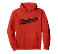 Cleveland Ohio Script 1970S Black Hoodie - Casual Everyday Wear Men Women - T-Shirt, Sweatshirt, Hoodie