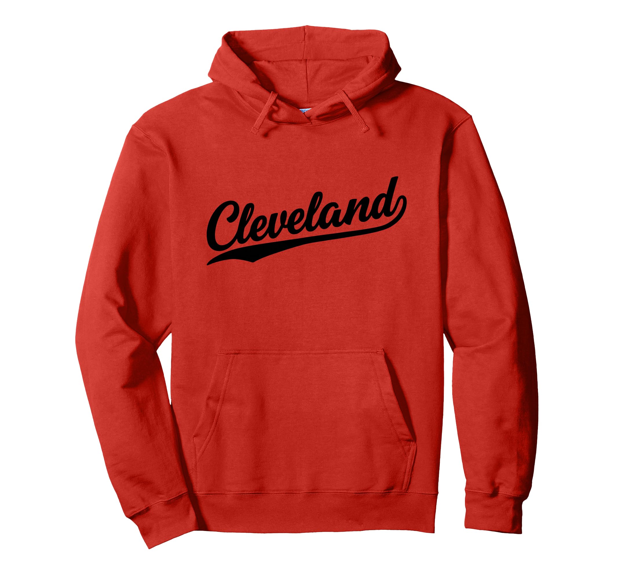 Cleveland Ohio Script 1970S Black Hoodie - Casual Everyday Wear Men Women - T-Shirt, Sweatshirt, Hoodie