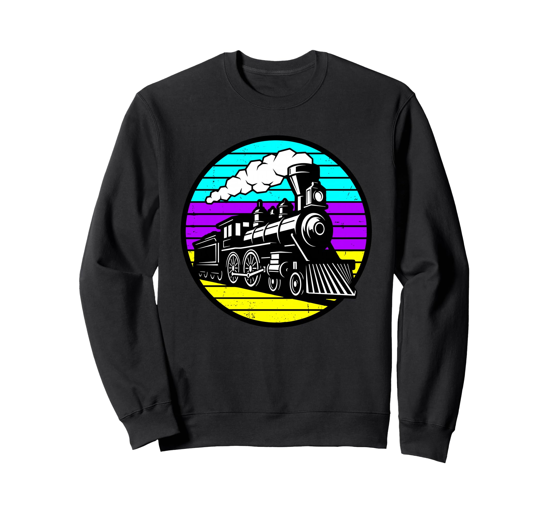 Steam Locomotive Train 80S Sweatshirt - Casual Everyday Wear Unisex - T-Shirt, Sweatshirt, Hoodie