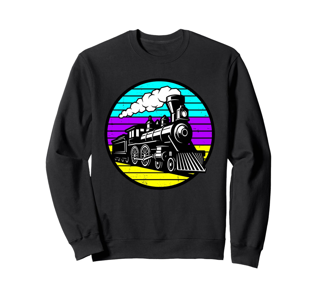 Steam Locomotive Train 80S Sweatshirt - Streetwear Style for Adults - T-Shirt, Sweatshirt, Hoodie