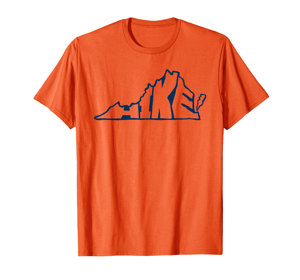 Hike Virginia Outdoor Hiking Typography T-Shirt - Fun Novelty Design Unisex - T-Shirt, Sweatshirt, Hoodie