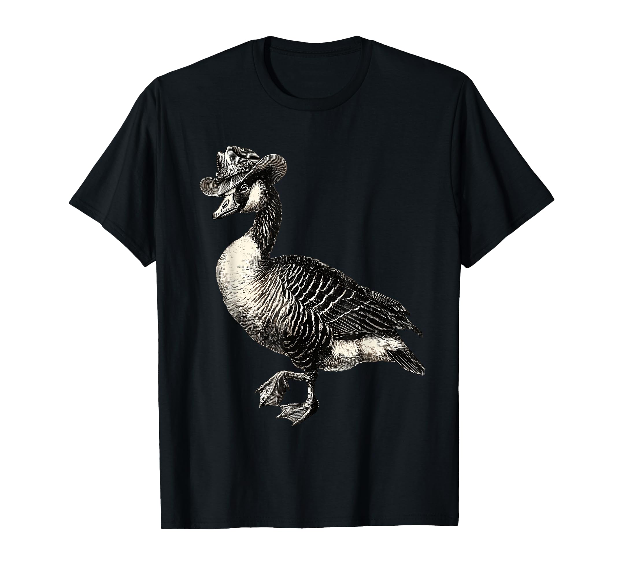 Country Cowboy Goose Rodeo Cowgirl T-Shirt - Fun Novelty Design for Adults - T-Shirt, Sweatshirt, Hoodie