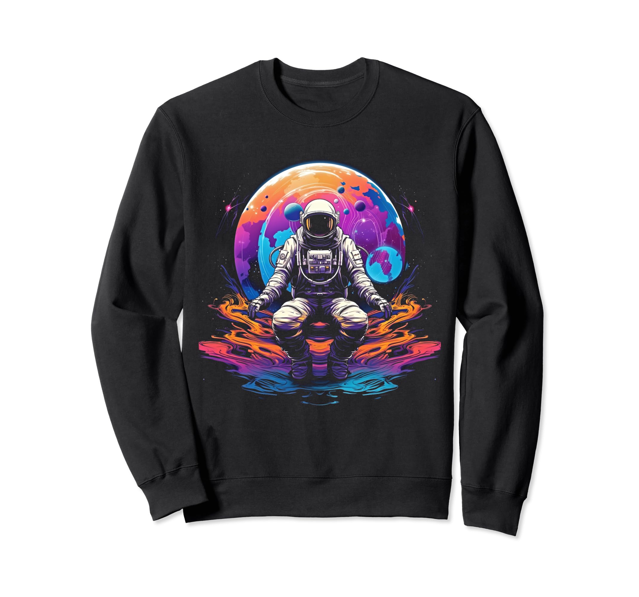 Synthwave Astronaut Cyberpunk 80S Sci Fi Sweatshirt - Graphic Print Unisex - T-Shirt, Sweatshirt, Hoodie