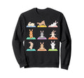Funny Rabbits Yoga Poses Sweatshirt - Fun Novelty Design Men Women - T-Shirt, Sweatshirt, Hoodie