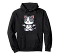 Meditation Cat Yoga Pose Relaxing Hoodie - Aesthetic Graphic Men Women - T-Shirt, Sweatshirt, Hoodie