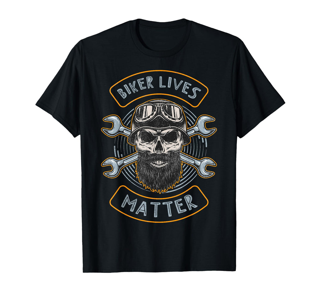 Skull Biker Lives Matter T-Shirt - Fun Novelty Design for Adults - T-Shirt, Sweatshirt, Hoodie