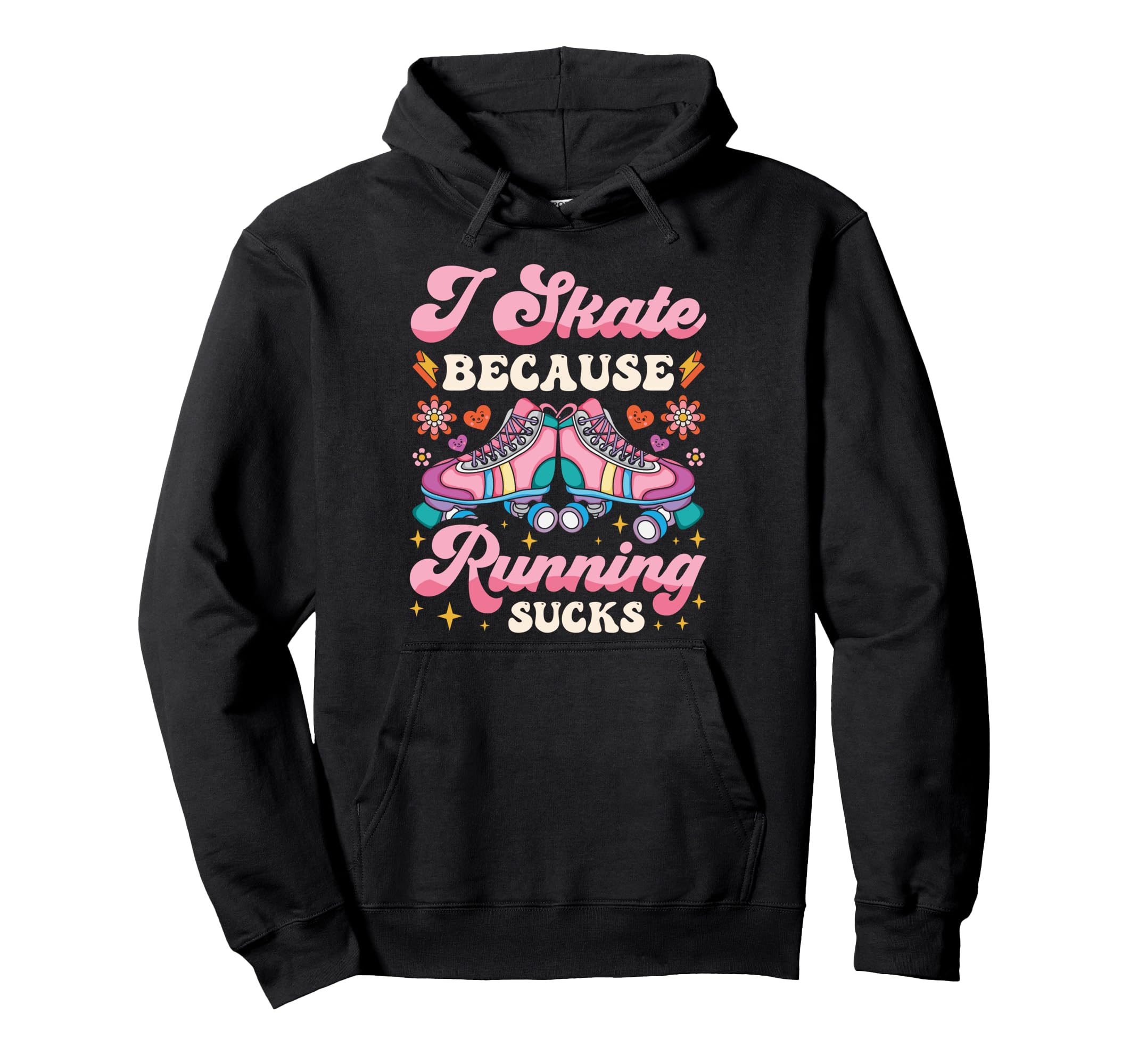 Roller Skating Skate 1970S I Skate Hoodie - Minimalist Print for Adults - T-Shirt, Sweatshirt, Hoodie