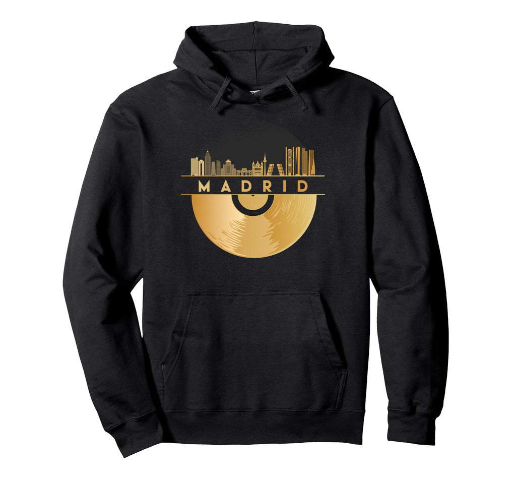 Vinyl Record Player Disco Music Hoodie - Minimalist Print for Adults - T-Shirt, Sweatshirt, Hoodie