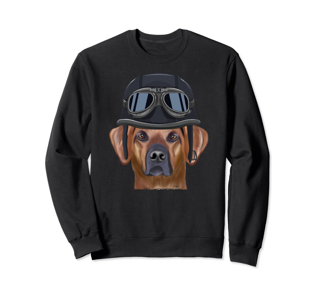 Funny Motorcycle Helmet Rhodesian Sweatshirt - Custom Art Print Men Women - T-Shirt, Sweatshirt, Hoodie