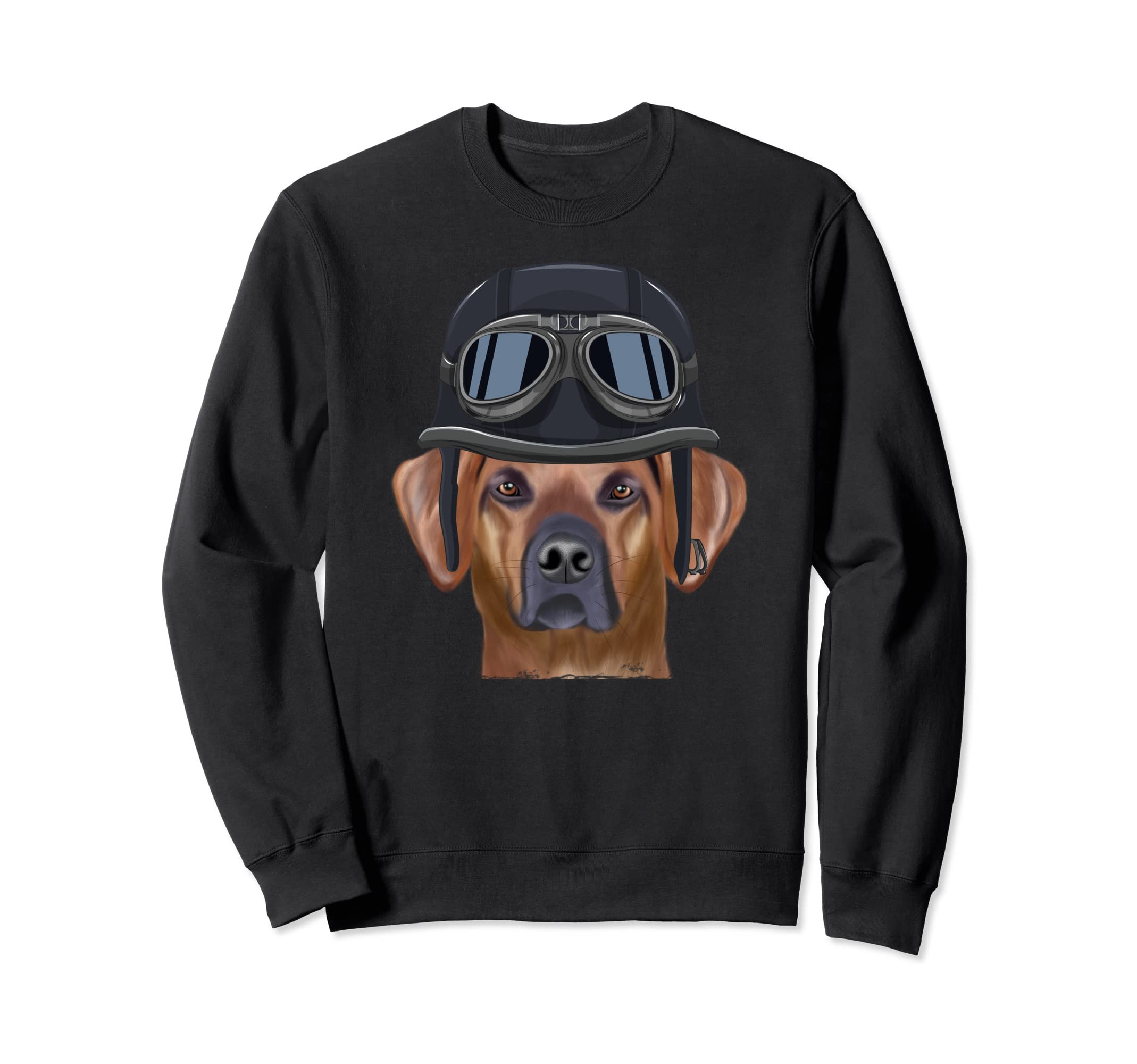 Funny Motorcycle Helmet Rhodesian Sweatshirt - Custom Art Print Men Women - T-Shirt, Sweatshirt, Hoodie