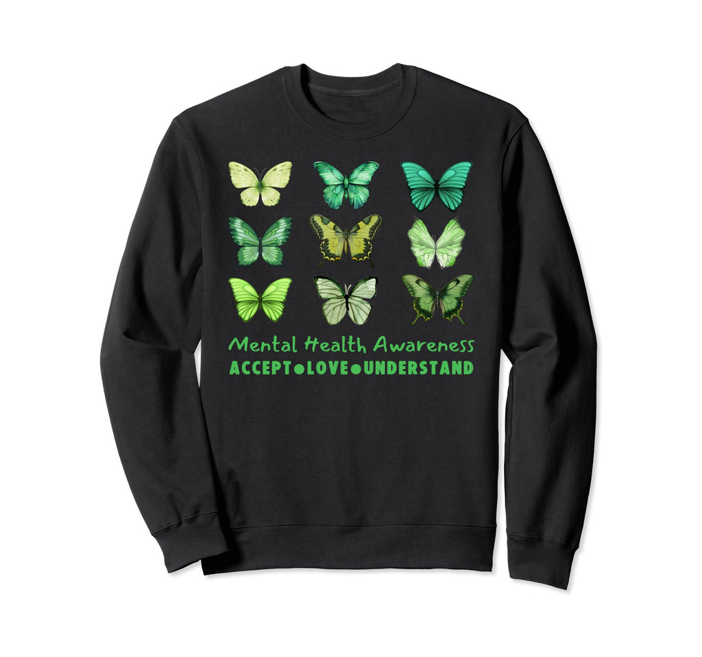 May We Wear Green Butterfly Sweatshirt - Casual Everyday Wear Unisex - T-Shirt, Sweatshirt, Hoodie