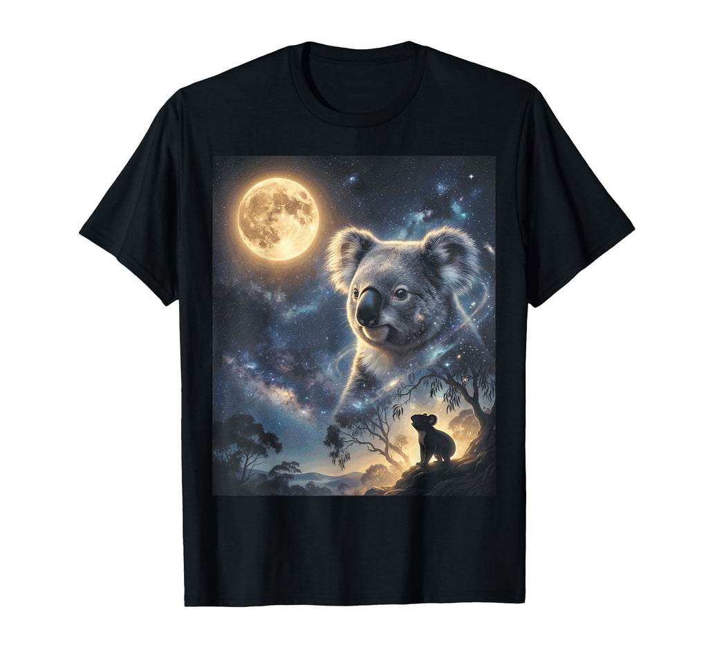Howling Koala Full Moon Starry Night 90S T-Shirt - Aesthetic Graphic Unisex - T-Shirt, Sweatshirt, Hoodie