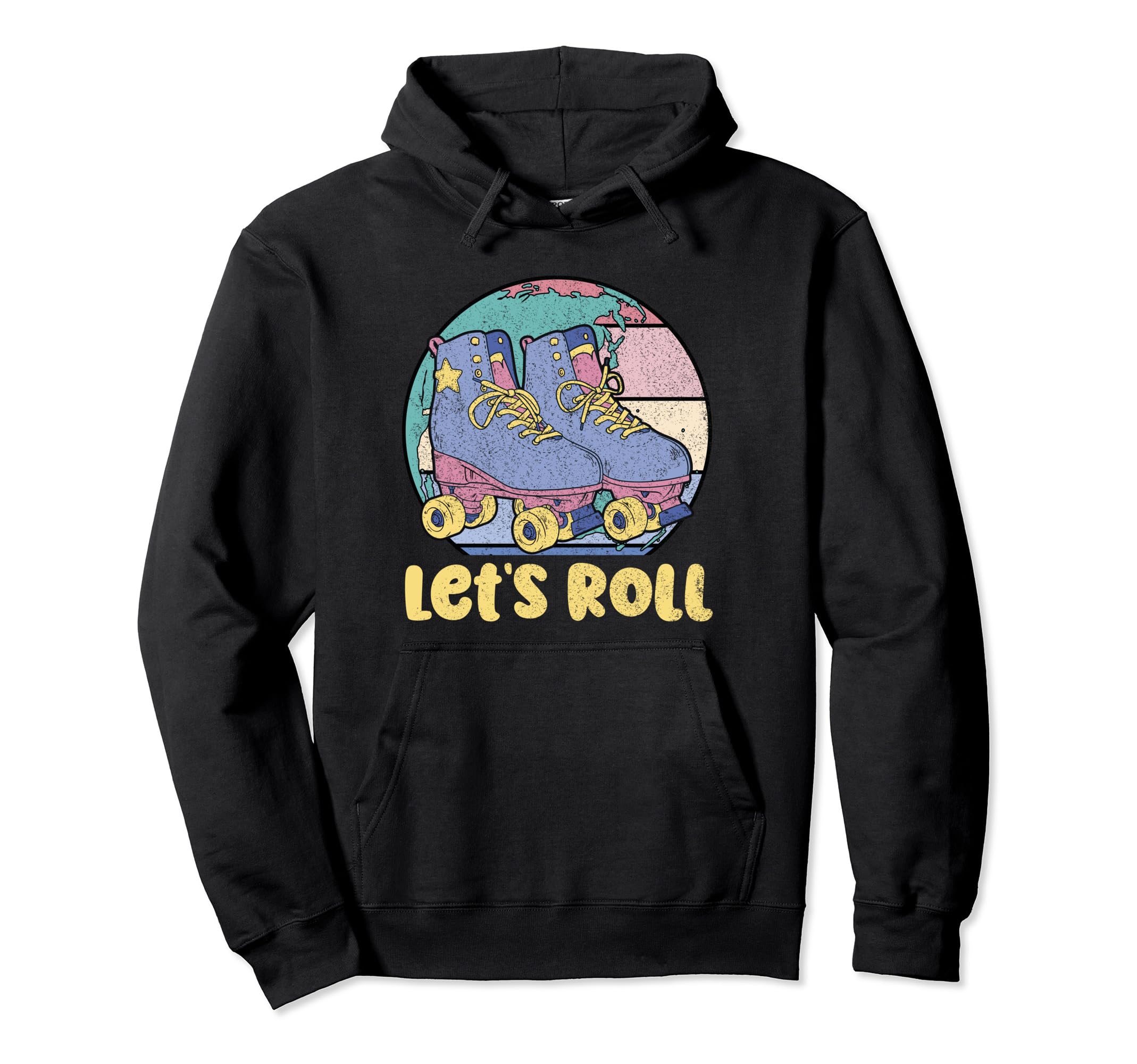 Lets Roll Roller Skating Roller Disco Hoodie - Graphic Print Men Women - T-Shirt, Sweatshirt, Hoodie