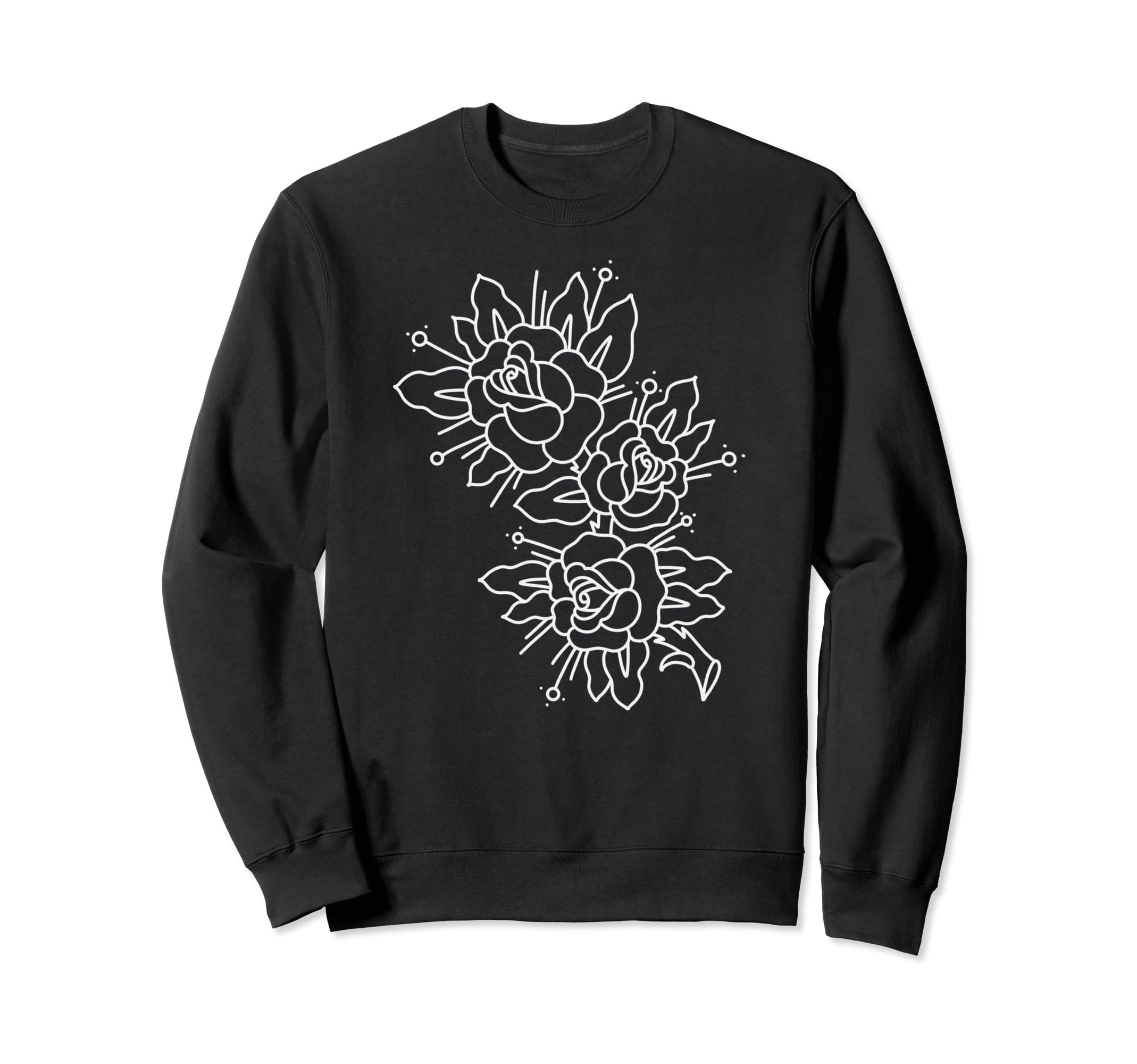 American Traditional Three Roses Sweatshirt - Novelty Apparel Unisex - T-Shirt, Sweatshirt, Hoodie
