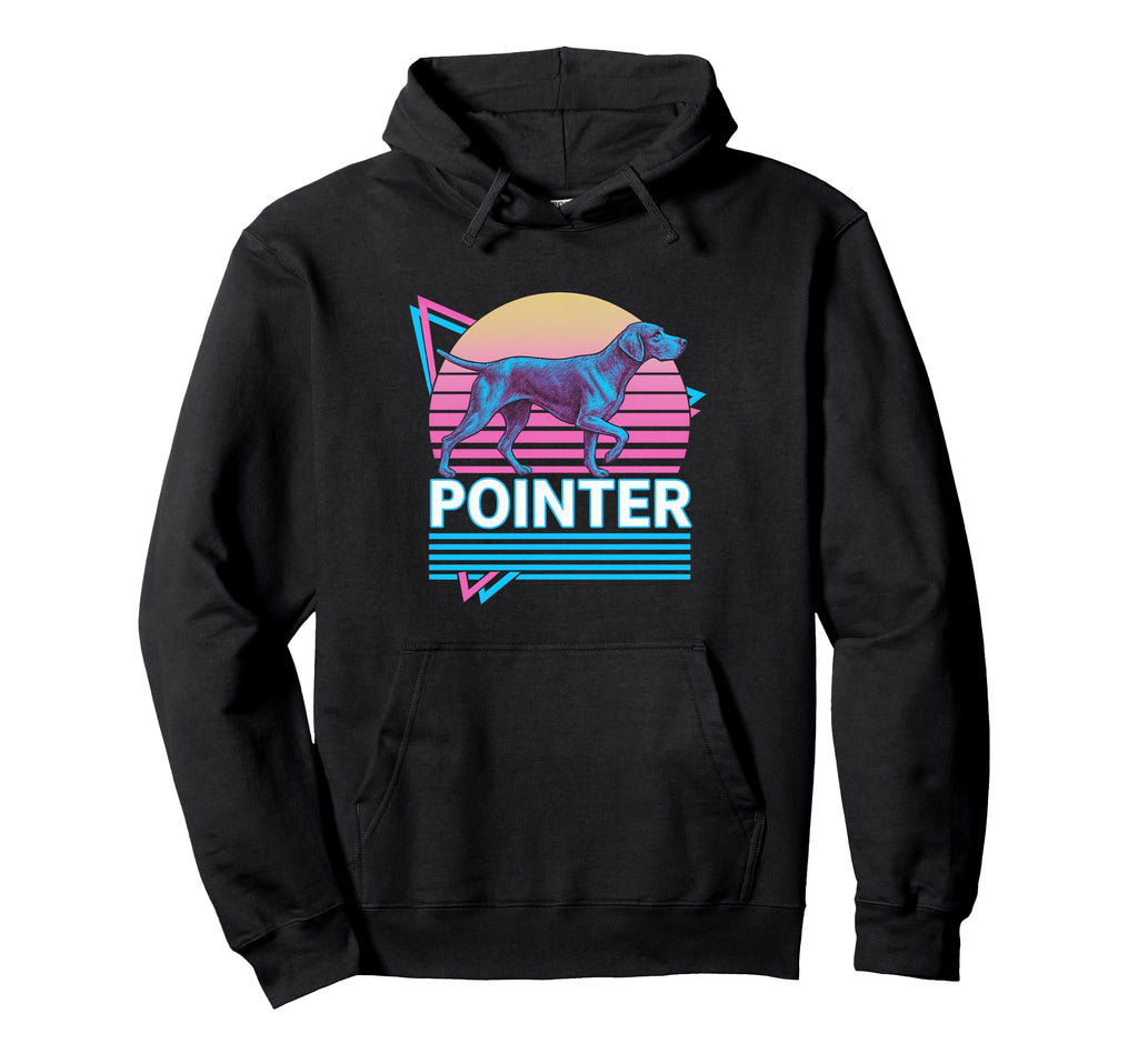 German Shorthaired Pointer Synthwave Hoodie - Novelty Apparel Men Women - T-Shirt, Sweatshirt, Hoodie