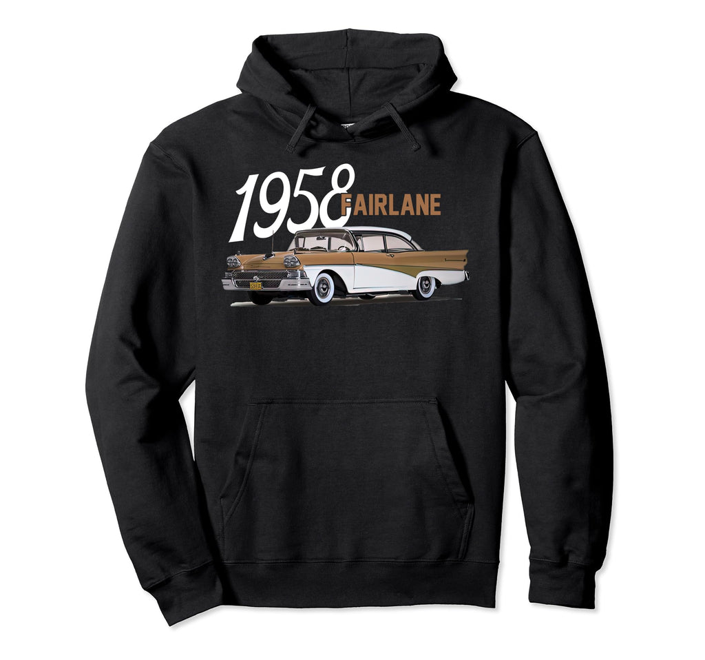 1958 58 Fairlane Car Hoodie - Graphic Print Unisex - T-Shirt, Sweatshirt, Hoodie
