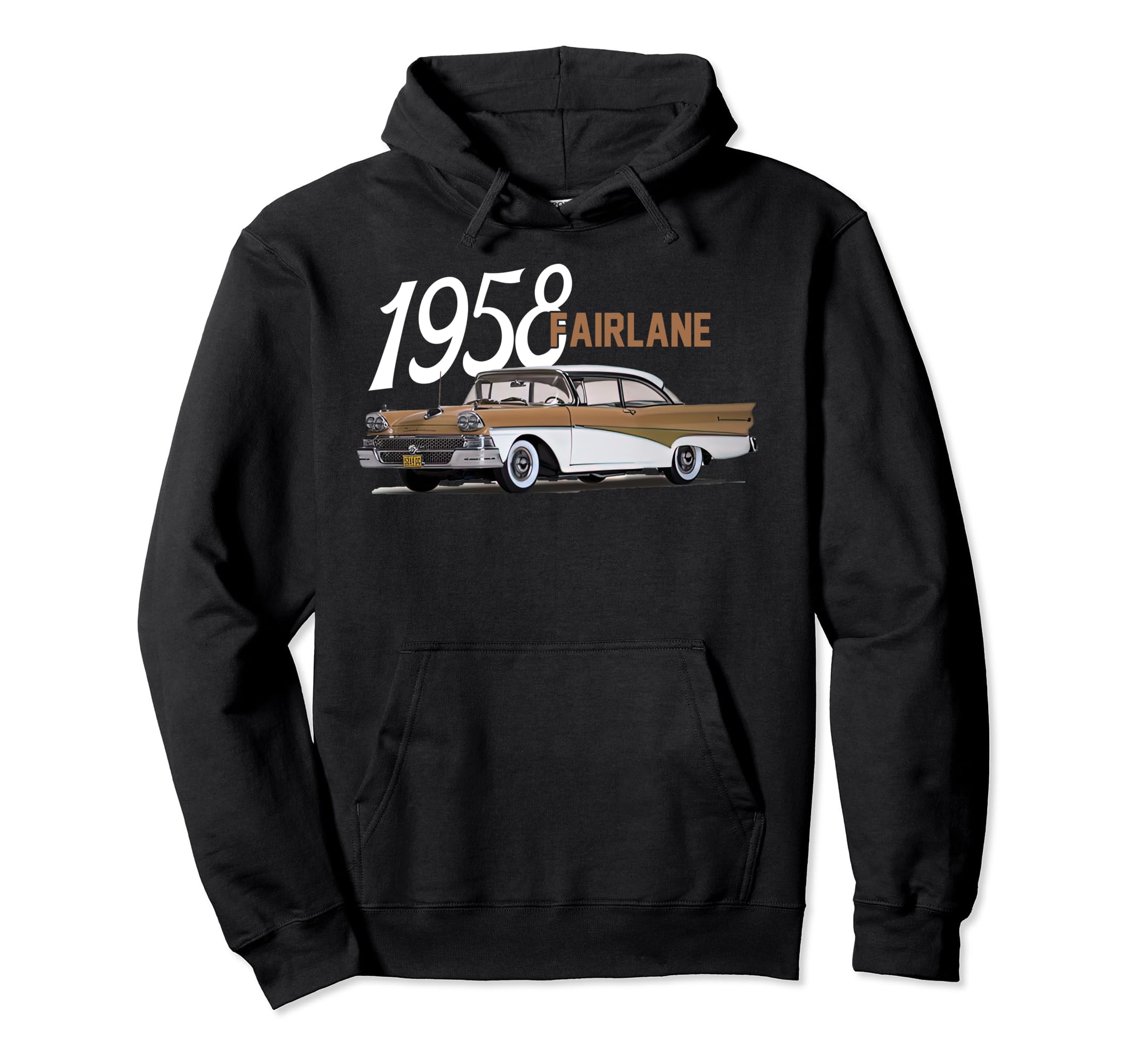 1958 58 Fairlane Car Hoodie - Graphic Print Unisex - T-Shirt, Sweatshirt, Hoodie