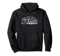 Sleeping Tabby Cat Sketch Woodcut Hoodie - Minimalist Print for Adults - T-Shirt, Sweatshirt, Hoodie