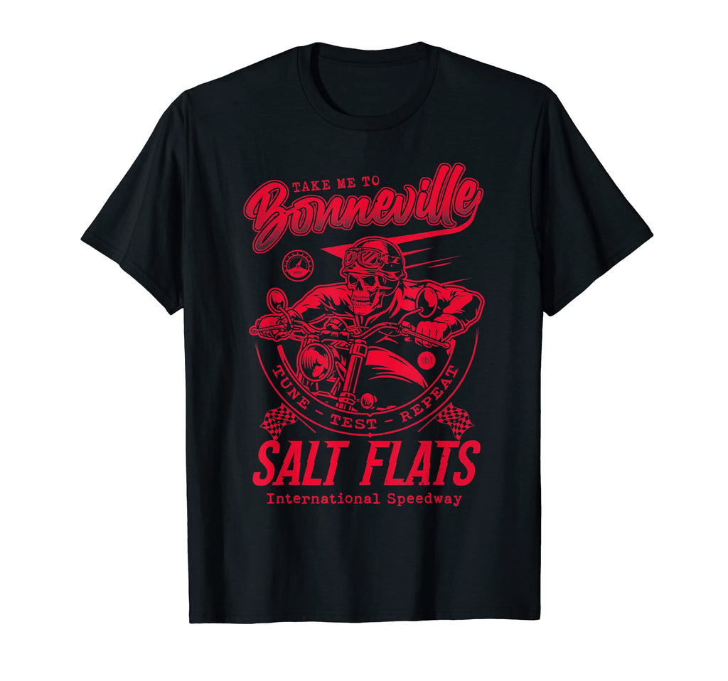 Bonneville Salt Flats Motorcycle T-Shirt - Aesthetic Graphic for Adults - T-Shirt, Sweatshirt, Hoodie