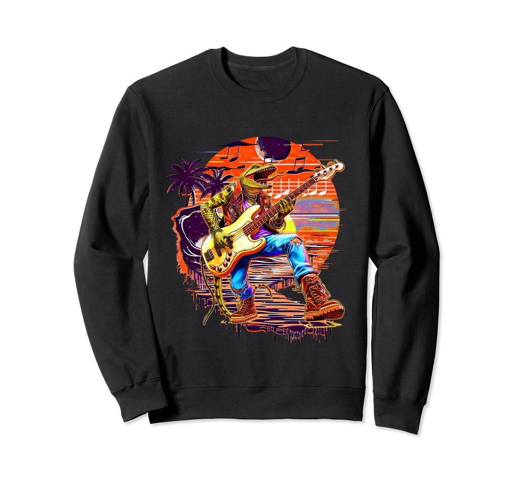 80S 90S Streetwear Rocker Sweatshirt - Fun Novelty Design for Adults - T-Shirt, Sweatshirt, Hoodie