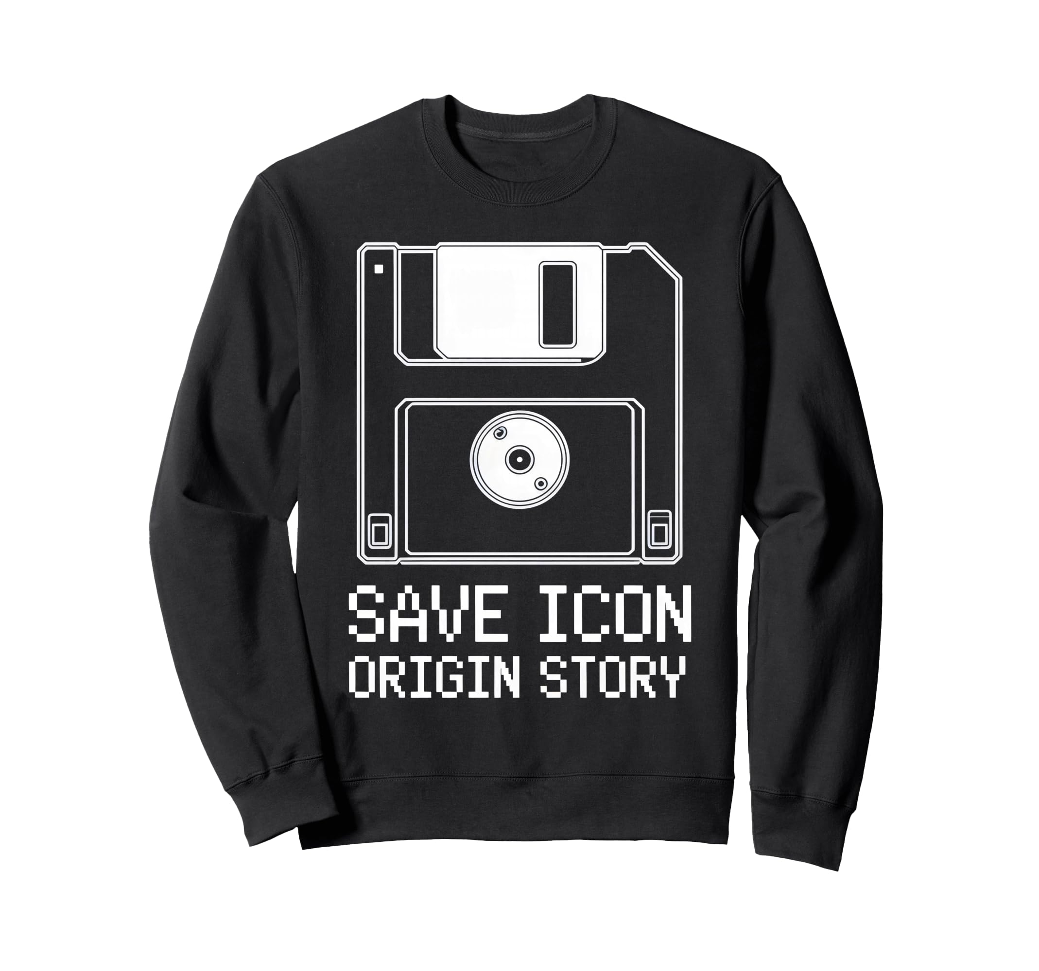 Save Icons Origin Story Floppy Sweatshirt - Custom Art Print Men Women - T-Shirt, Sweatshirt, Hoodie