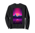 Synthwave City Retrowave 80S Sweatshirt - Fun Novelty Design for Adults - T-Shirt, Sweatshirt, Hoodie