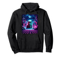 Synthwave Aesthetic Owl Lover Hoodie - Casual Everyday Wear Men Women - T-Shirt, Sweatshirt, Hoodie