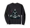 Meditation Ninja Yoga Pose Relaxing Sweatshirt - Minimalist Print Unisex - T-Shirt, Sweatshirt, Hoodie