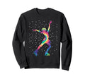 Vibrant Skater Snowfall Backdrop Sweatshirt - Casual Everyday Wear Unisex - T-Shirt, Sweatshirt, Hoodie