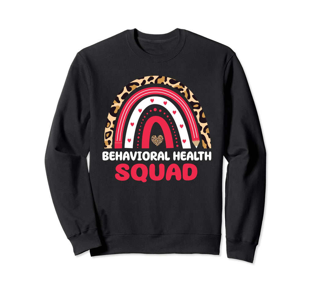 Behavioral Health Squad Boho Rainbow Sweatshirt - Novelty Apparel Unisex - T-Shirt, Sweatshirt, Hoodie