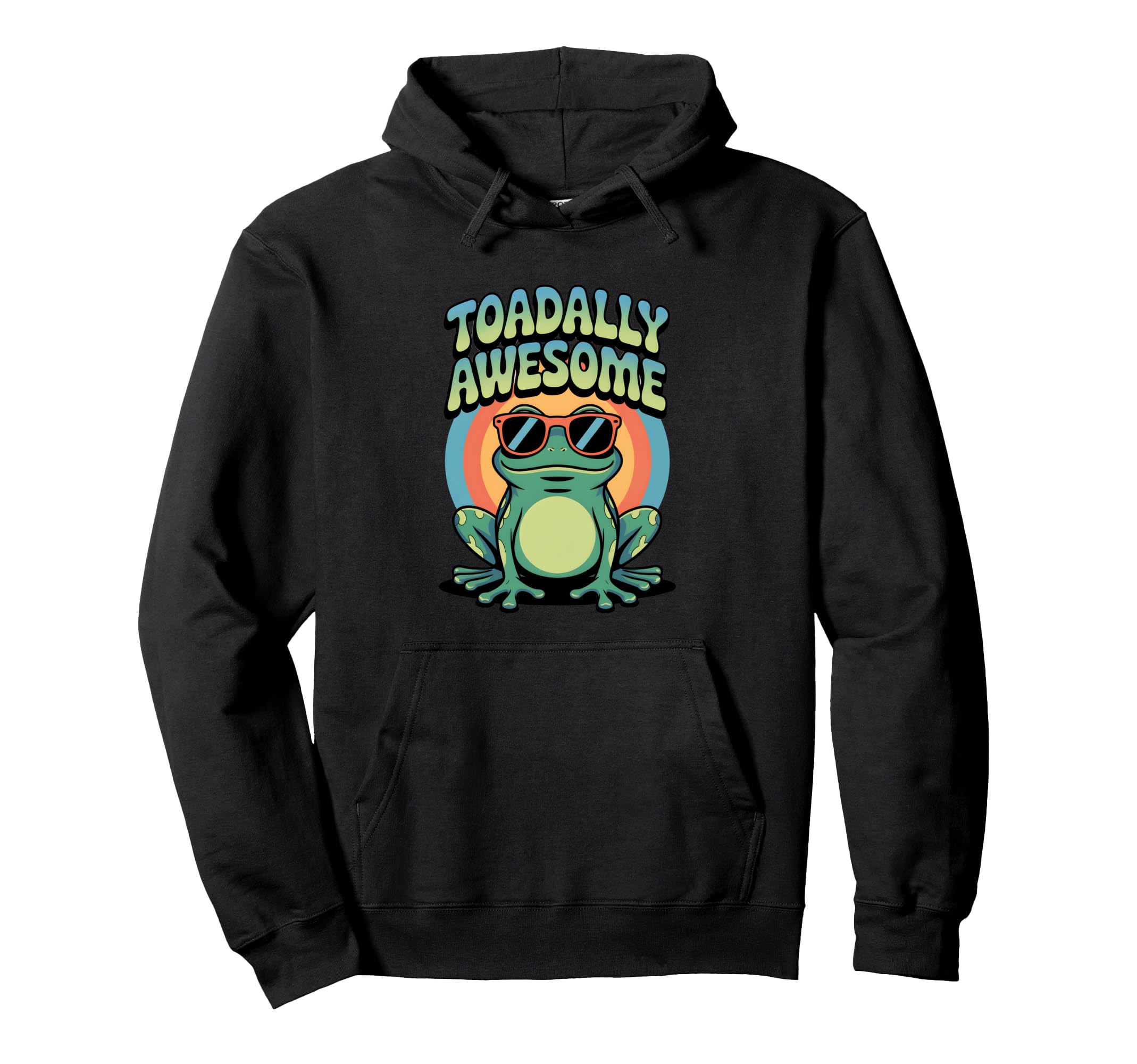 Toadally Awesome Funny Frog Visual Pun Hoodie - Minimalist Print Unisex - T-Shirt, Sweatshirt, Hoodie
