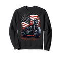 Patriotic Motorcycle American Sweatshirt - Casual Everyday Wear for Adults - T-Shirt, Sweatshirt, Hoodie