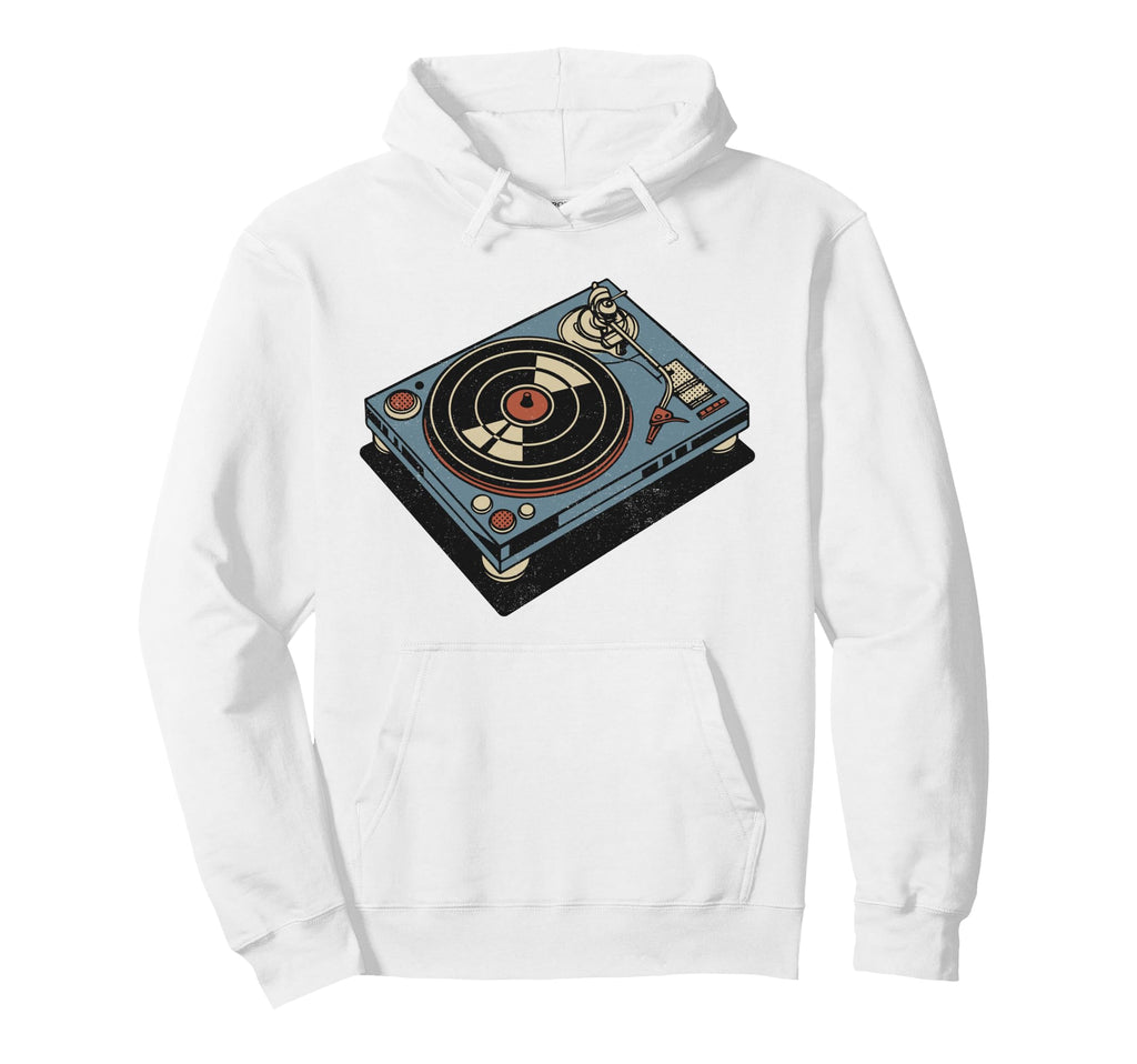 Dj Turntable Disc Jockey Vinyl Record Hoodie - Novelty Apparel Men Women - T-Shirt, Sweatshirt, Hoodie