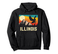 Illinois Nature Wild Eagle Sunset Hoodie - Casual Everyday Wear for Adults - T-Shirt, Sweatshirt, Hoodie